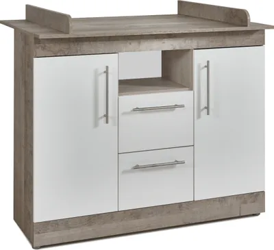 Produktbild von arthur berndt Wickelkommode Selina Platinum Oak / Weiß