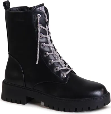 Produktbild von topschuhe24 2959 Damen Plateau Stiefeletten Glitzer Boots , Farbe:Schwarz, Größe:36 EU