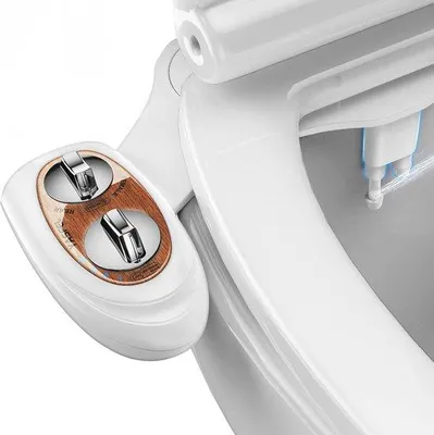 Productafbeelding van Zelfreinigende Bidetbevestiging voor Toilet - Dubbele Mondstukken en Instelbare Druk
