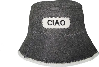 Produktbild von Saunahut mit " CIAO " Stickerei, aus Filz (Filzkappe, Saunamütze) 100%Filz Profi