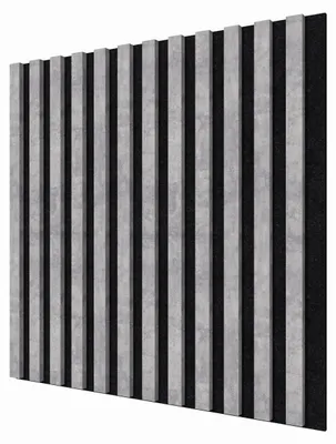 Produktbild von STEGU ACOUSTIC PROline Akustikpaneele Holz 60x60,5 cm Urban/Schwarz Wandpaneele Lamellenwand Filz