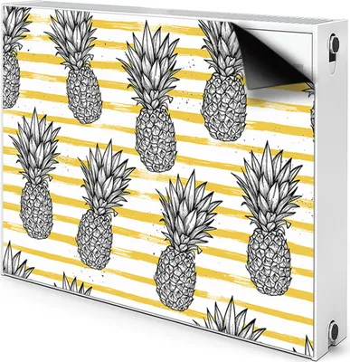 Produktbild von Magnet Heizkörper Heizkörper-Abdeckung Heizkörperabdeckung 80x60 cm  - Ananas
