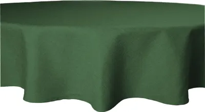 Produktbild von Tischdecke rund 160 cm dunkelgrün Leinenoptik Lotuseffekt Tischwäsche Wasserabweisend