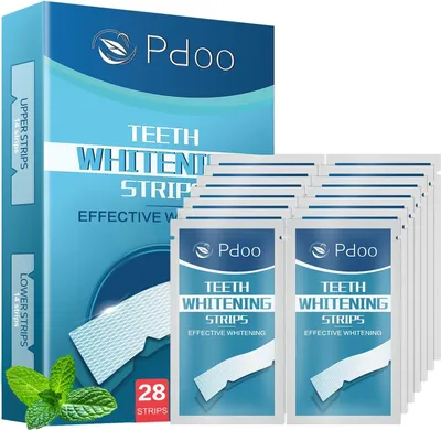 Produktbild von Whitening Strips 14 Applications | Effective Zähne Aufhellen in 7 Days | Teeth Whietning Strips that Enamel-Safe, No-Sensitivity Entfernt Verfärbung