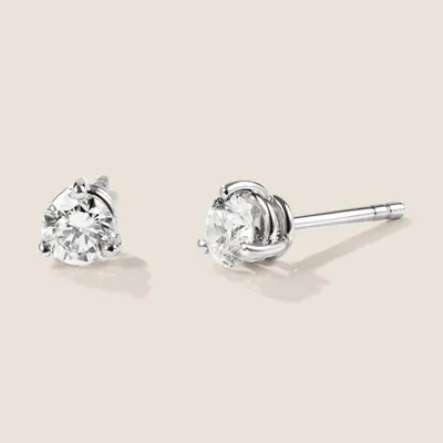 Produktbild von Brillant Diamant Ohrstecker 750 Weißgold 18 Karat Gold 0,50 ct G/VS1 Solitär