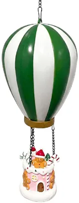 Productafbeelding van Clayre & Eef 6PR6503P Decoratieve luchtballon met LED-verlichting, roze en groen, 15x28 cm