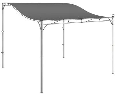 Obrázek produktu pro Náhradní střecha pro altán - 3 x 3 metry - 298 x 293 cm - polyester - tmavě šedá
