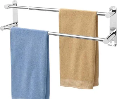 Immagine prodotto di Portasciugamani da bagno con lunghezza regolabile - fino a 76 cm - nero