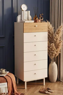 Produktbild von Skye Decor, Hochwertiger Dresser (Elterncode) - Sand & Eiche, 100% Melamin, 47,9 cm