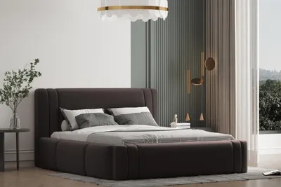 Productafbeelding van Boxspringbed ROLI 180x200 met matras, bedlade en lattenbodem. Kleur: Donkerbruin.
