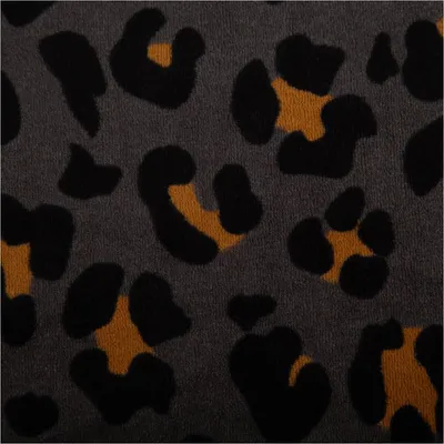 Produktbild von Veloursstoff Meterware Nicki Leo grau – 80 % Baumwolle 1,50m