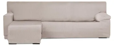 Sofa-Bezug für Chaise Longue Mini, links, Leinen, 3 Plätze
