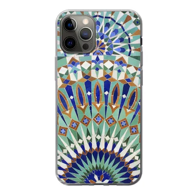 Produktbild von MuchoWow® Handyhülle Schutzhülle Hülle für iPhone 13 Pro Eine marokkanische Mosaikwand mit verschiedenen Formen Silikon Softcase Handy Hülle - Handy-Tasche