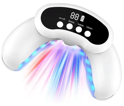 Obrázok produktu pre Laserový prístroj na liečbu plesní nechtov – prístroj na starostlivosť o nohy – 8 infračervených LED diód 905 nm – 45 W – výdrž batérie až 90 minút – nabíjanie 5 V/1 A – biela sada