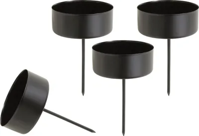Produktbild von Eleganter Metall Teelichthalter 4er Set 4.2 cm Durchmesser 7 cm Höhe