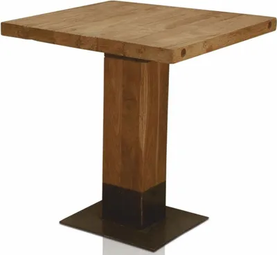Produktbild von Casa Padrino Luxus Massivholz Esstisch Braun / Schwarz 70 x H. 77 cm - Esszimmer Möbel