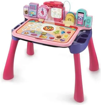 Zdjęcie produktu dla VTech 5-w-1 Magic Table / Mesa Interactiva — stolik edukacyjny z projektorem, rysowaniem, tablicą dla dzieci 3-6 lat