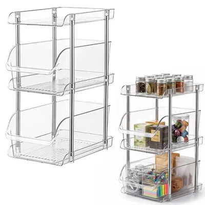 Immagine prodotto di Organizzatore da cucina a 3 ripiani, ideale per lo spazio sotto il lavello e altro