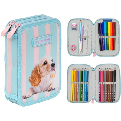 Zdjęcie produktu dla Piórnik podwójny z wyposażeniem Puppy Line ASTRA