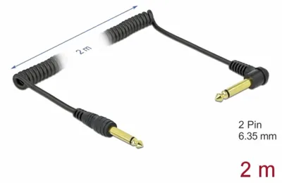 Immagine prodotto di DeLOCK Spiralk. Klink 6,35 St>St gewi 2m 85939 - DeLOCK 85939 - (Accessori per PC / cavi / adattatori)