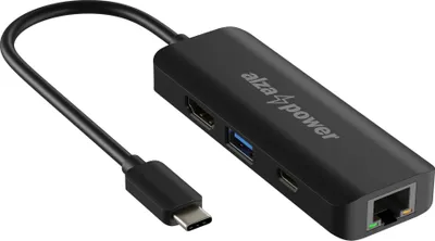 Zdjęcie produktu dla Stacja dokująca AlzaPower USB-C 4w1 czarna