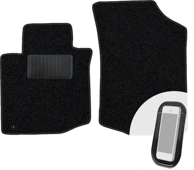 Produktbild von moto-MOLTICO Vorne Fußmatten Auto Velours Autoteppiche Schwarz Automatten Set 2-teilig passend für Toyota Aygo I 2005-2014