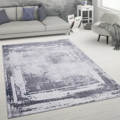 Produktbild von Teppich Wohnzimmer Kurzflor Abstrakter Used-Look Vintage Stil Modern Grösse 120x160 cm