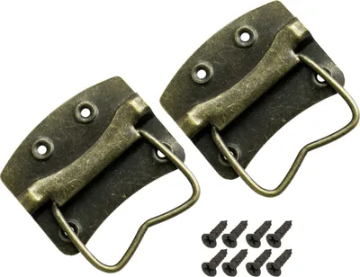 Produktbild von HMF 6497-KG1-S2 Vintage Griffe für Möbel aus Metall, 2 Stück, 54 x 55 mm, Bronze