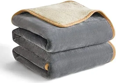 Produktbild von LE SURE wasserdichte Hundedecke Grosse Hunde - 100x80cm Outdoor Hundedecke waschbar, Hunde Decke Sofaschutz aus Sherpa Fleece, Katzendecke flauschig und weich, Grau