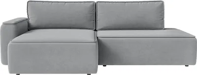 Produktbild von FEDVE Ecksofa Sarro aus Velvet mit Schlaffunktion, Weiß