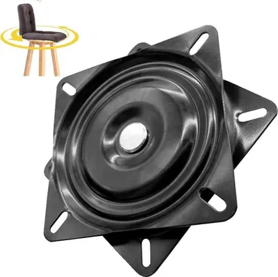 Produktbild von Vierkantlager für Drehteller, 16 cm, Drehfuß, für Sofas, Fernseher und Barhocker, Schwarz