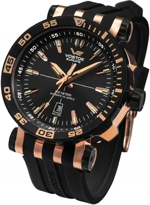Image de Ensemble masculin VOSTOK EUROPA NH35A-575E282, noir avec bande supplémentaire classique.