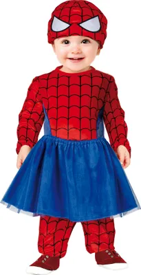 Produktbild von Superheld Abenteuer Figur Spinnenheld Baby Kostüm Rot Blau Tutu Karneval, Größe: 74/80 Farbe: Rot