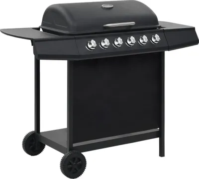 Produktbild von vidaXL Gasgrill mit 6 Flammen Stahl Schwarz