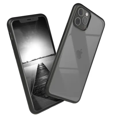 Produktbild von EAZY CASE Clear Hybrid Bumper Hülle für Apple iPhone 11 Pro, Handyhülle stoßfest mit Kameraschutz, Handycase dünn in Schwarz