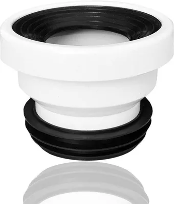 Zdjęcie produktu dla Rura łącząca do instalacji sanitarnej – przyłącze odpływowe – złączka z przesunięciem – regulowana – 13,9 cm – biała