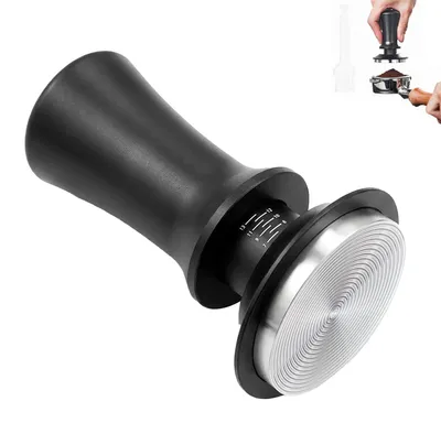 Espressostampfer 58 mm, kalibrierbar, Edelstahl 304, automatische Rückstellung