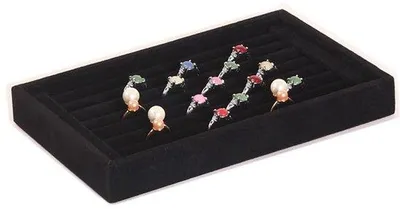 Produktbild von Schmuck-Organiser 7 Fächer - Juwelendose - Ohrstecker/Ohrringe - Organizer - Raumsparend - 23cm x 15cm - Multifunktional