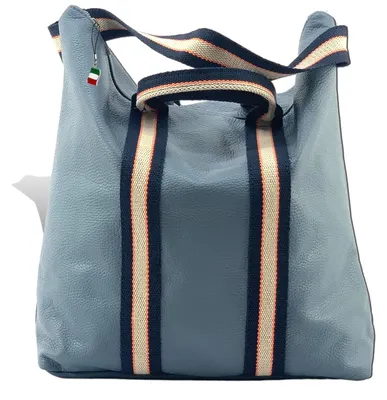 Produktbild von Florence Damen Cityrucksack Rucksack Tasche hellblau Leder Canvas Größe 43x13x39 D2OTF609H