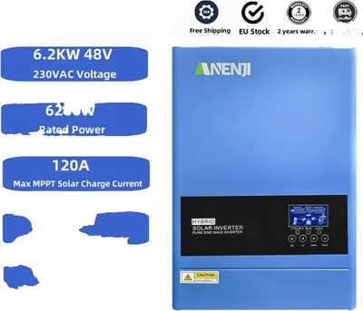 Produktbild von Solarwechselrichter, reiner Sinuswellenausgang, hohe Effizienz, ANJ-6200W-48V-WIFI