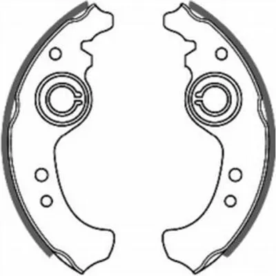 Produktbild von ABE Bremsbackensatz Trommelbremse Hinten für FIAT Seicento / 600 Schrägheck (187) C0F001ABE