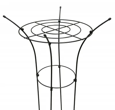 Zdjęcie produktu dla Podpora Metalowa Do Ogrodu 75Cm Czarna Matowa Na Rośliny Pnącze Pergola