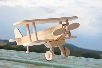 Produktbild von EDUPLAY 210271 Bausatz Doppeldecker, Holz, natur