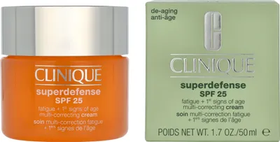 Produktbild von Clinique Superdefense Broad Spectrum SPF 25 Fatigue + 1st Signs Of Age Multi-Correcting Cream, Frauen, 50 ml, Creme, Mischhaut, ölige Haut, Anti-Aging, Feuchtigkeitsspendend, Schutz, Topf