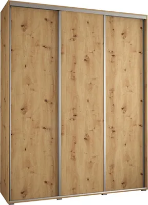 Produktbild von MEBLE KRYSPOL Davos 1 Schrank, drei Türen - 235,2x190x60 cm - Artisan  Artisan Silber
