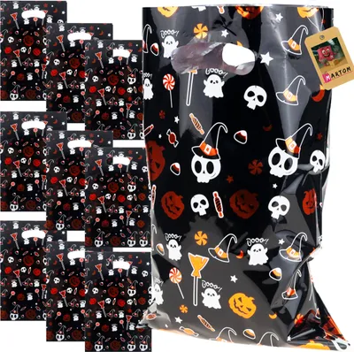 Produktbild von Bonbontüten, Geschenktüten, Folientüten, Gemischte Designs, Halloween-Dekoration, 10Er-Set.