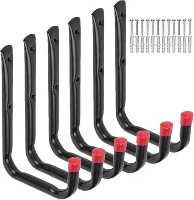 Productafbeelding van Famanu garagehaken, 17 cm - Wandmontage voor tuingereedschap, fietsen en meer