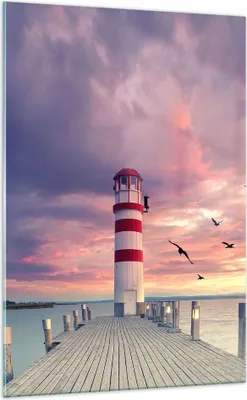 Produktbild von Bilder auf glas - Einteilig - Laterne Meer Küste - 70x100cm - Glasbilder - Wandbilder - Bilder - zum Aufhängen bereit - Wanddekoration aus Glas - Glas Bilder - Wandbild auf Glas - GPA70x100-4978