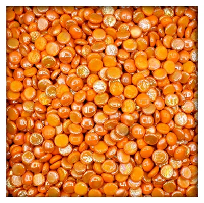 Produktbild von 1 kg opake Glasnuggets Glassteine Mosaiksteine 17-19 mm Orange