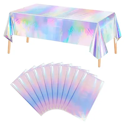 10er-Pack Tischdecken, holografisch, 137x274 cm, für Partys